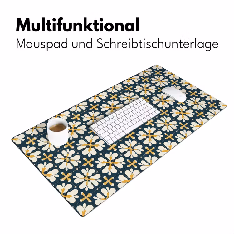 Motief - Tegel - Okergeel Muismat XXL klein 681 -ysfeer4_duits