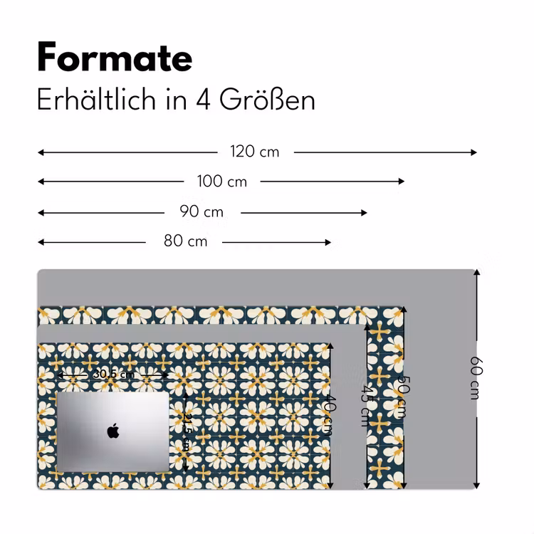 Motief - Tegel - Okergeel Muismat XXL klein 681 -ysfeer5_duits