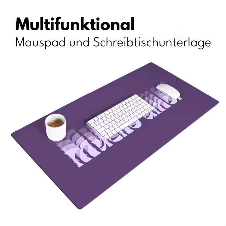 Mucho amor - Paars - Grafisch Muismat XXL klein -ysfeer4_duits