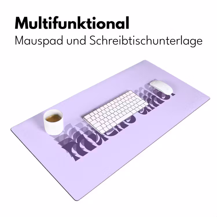 Mucho amor - Paars - Gelaagde letters Muismat XXL klein -ysfeer4_duits
