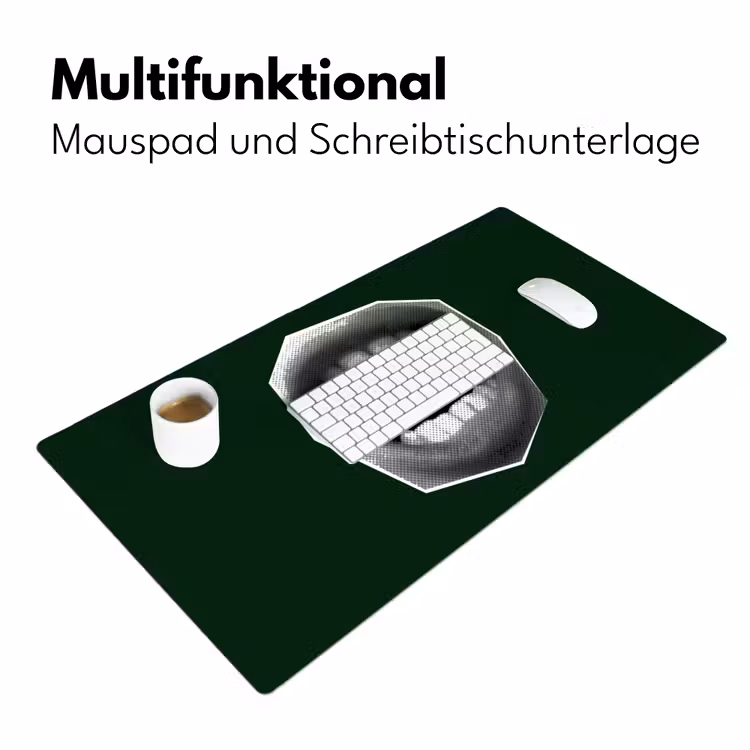Mond - Groen - Illustratie - BLAH BLAH Muismat XXL klein -ysfeer4_duits