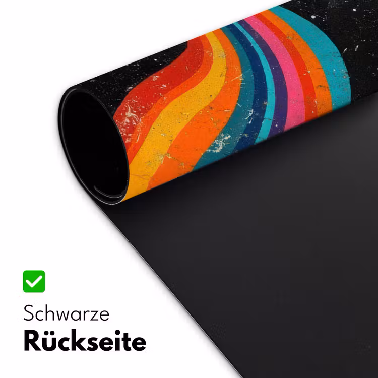 Mond - Golven - Regenboog Muismat XXL klein -ysfeer2_duits