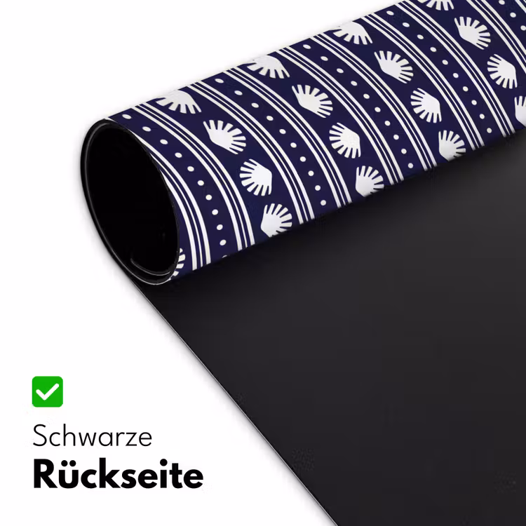 Schelp - Nautisch - Blauw - Wit Muismat XXL klein 681 -ysfeer2_duits