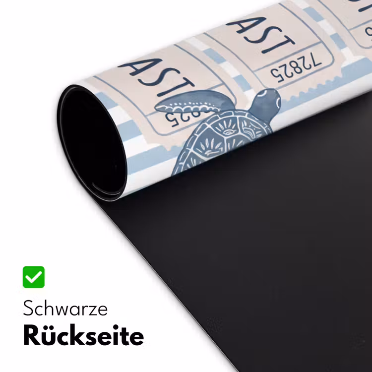 Schreibtischunterlage - Muschel – Ozean – Küste – Blau – Illustration - Schelp - Oceaan - Kust - Blauw - Illustratie Muismat XXL klein