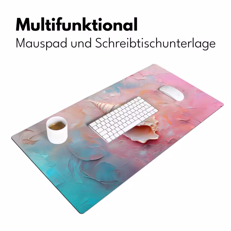 Schelp - Pastel - Pink Muismat XXL klein -ysfeer4_duits