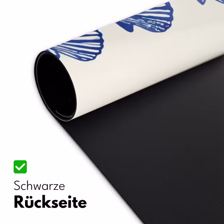 Schelpen - Blauw - Patroon Muismat XXL klein -ysfeer2_duits