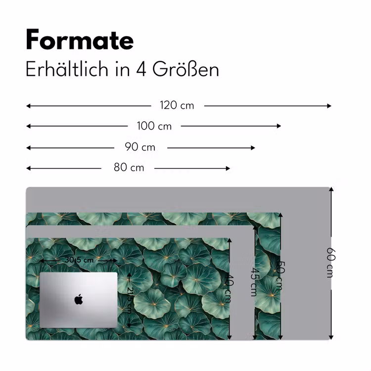 Patroon - Bladeren - Groen Muismat XXL klein 681 -ysfeer5_duits