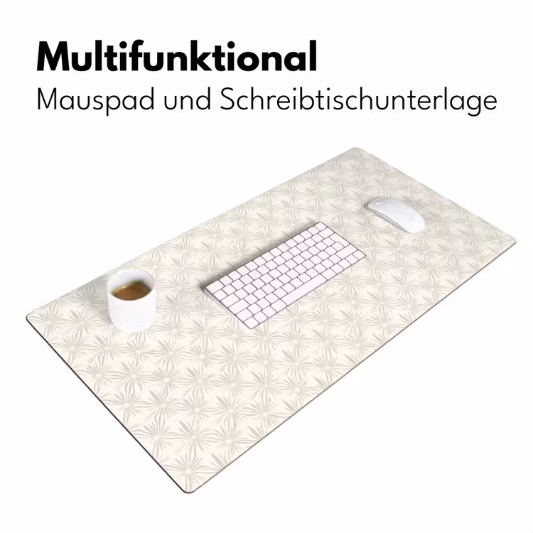 Patroon - Bloemen - Beige Muismat XXL klein 681 -ysfeer4_duits