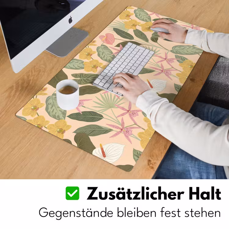 Patroon - Bloemen - Kleurrijk Muismat XXL klein -ysfeer3_duits