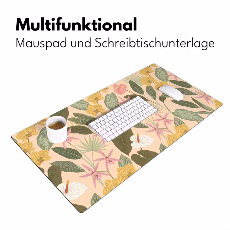 Patroon - Bloemen - Kleurrijk Muismat XXL klein -ysfeer4_duits
