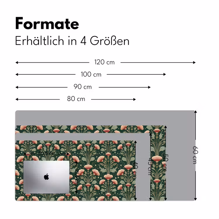 Patroon - Botanisch - Kleurrijk Muismat XXL klein 681 -ysfeer5_duits