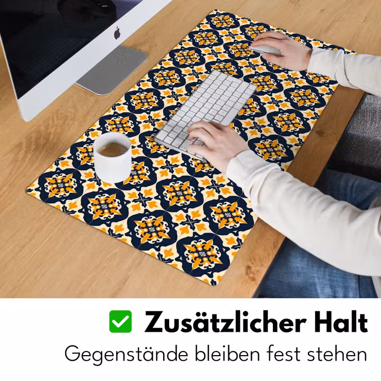 Patroon - Siertegel - Kleurrijk Muismat XXL klein 681 -ysfeer3_duits