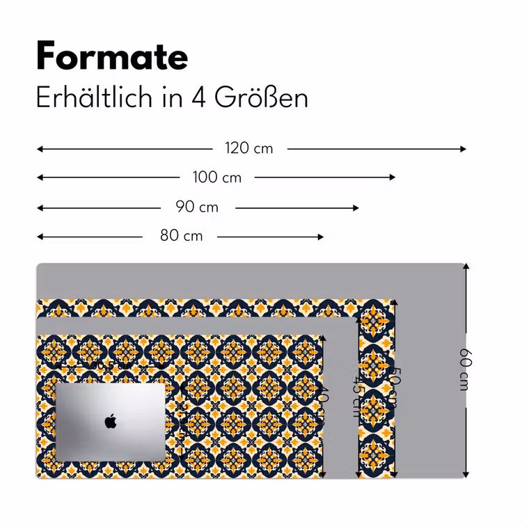 Patroon - Siertegel - Kleurrijk Muismat XXL klein 681 -ysfeer5_duits