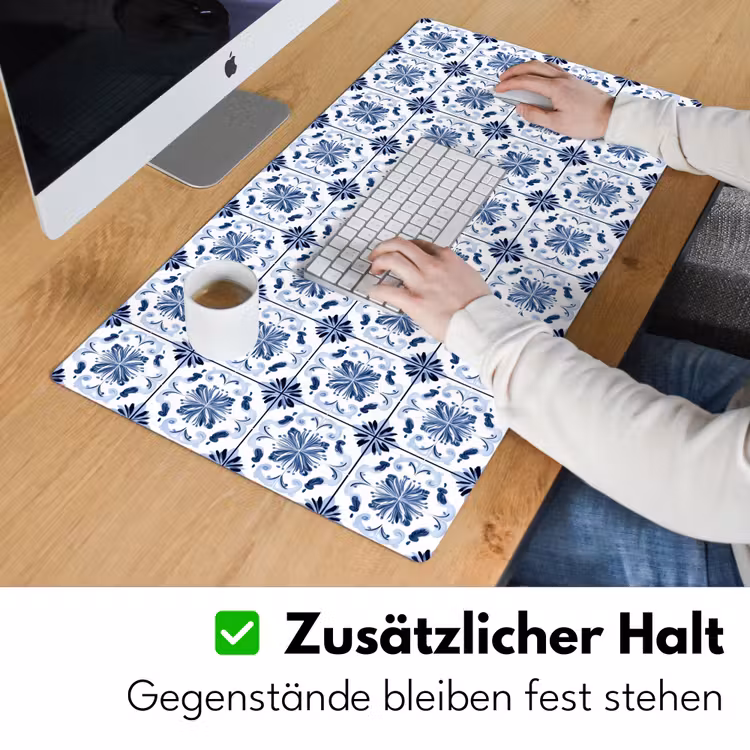 Patroon - Tegel - Blauw Muismat XXL klein 681 -ysfeer3_duits
