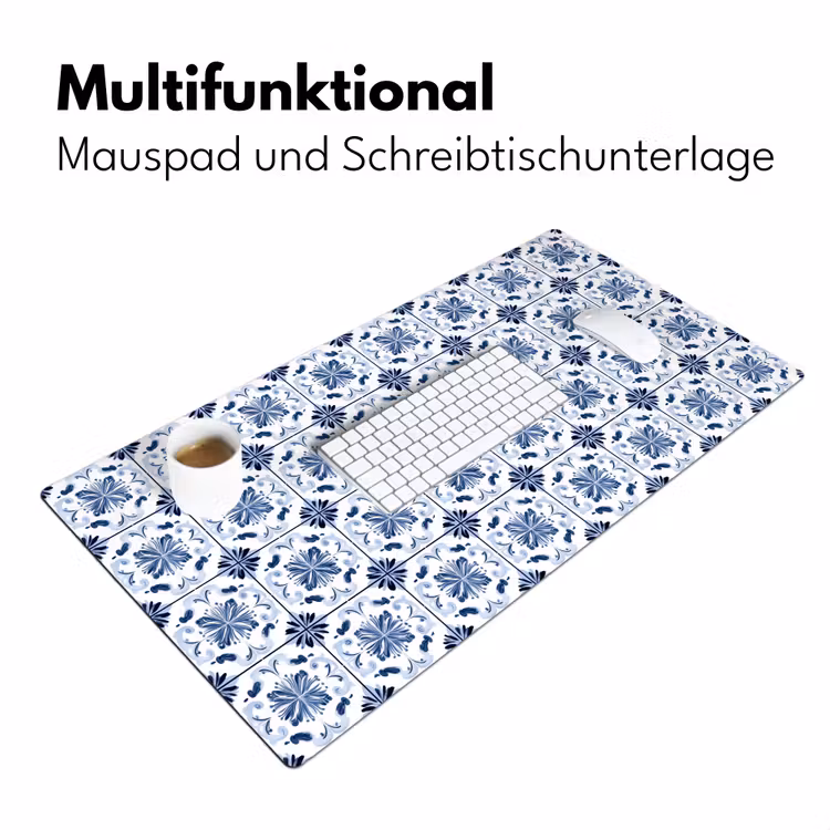 Patroon - Tegel - Blauw Muismat XXL klein 681 -ysfeer4_duits
