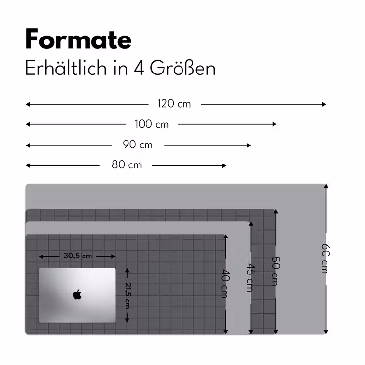 Patroon - Tegel - Grafiet - Grijs Muismat XXL klein 681 -ysfeer5_duits
