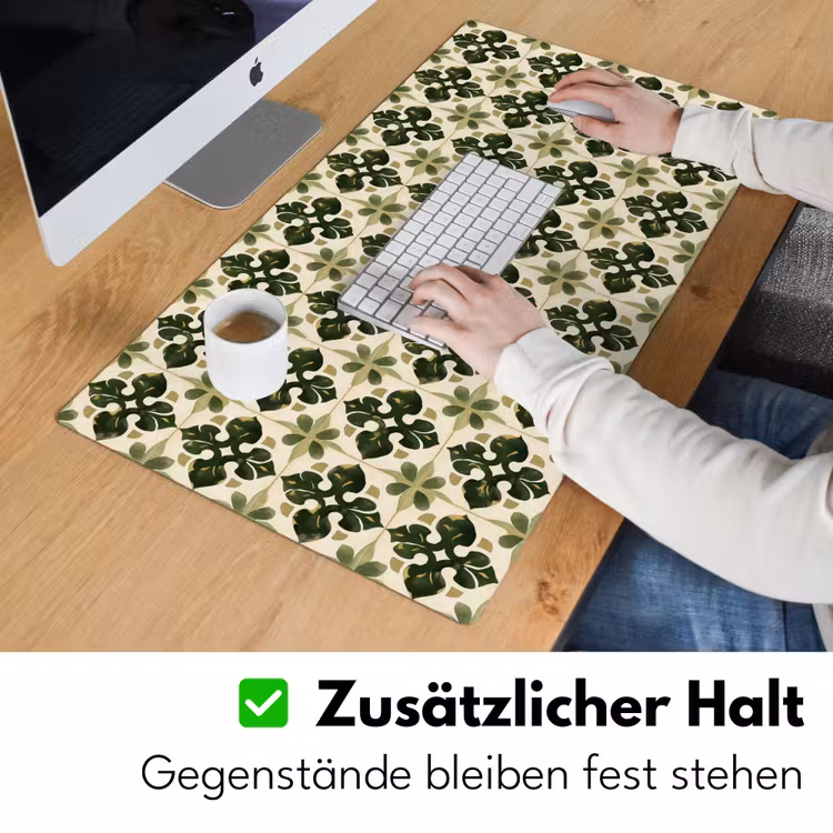 Patroon - Tegel - Groen Muismat XXL klein 681 -ysfeer3_duits