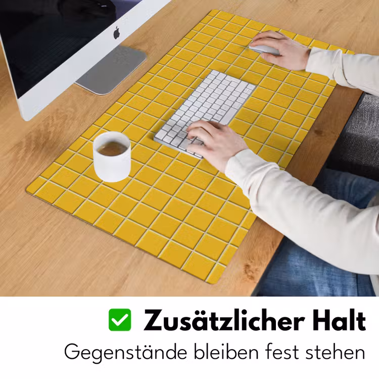 Patroon - Tegel - Okergeel Muismat XXL klein 681 -ysfeer3_duits