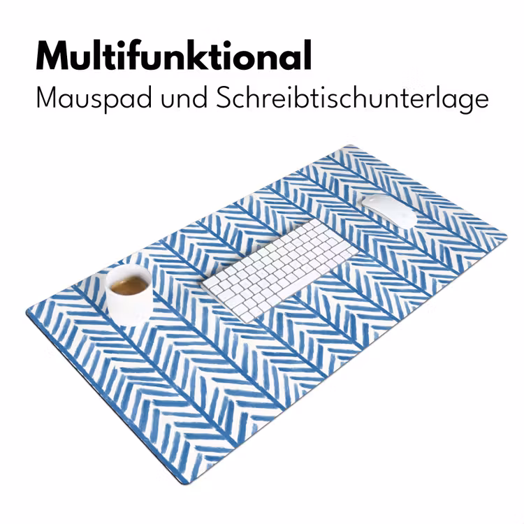 Patroon - Streep - Blauw Muismat XXL klein 681 -ysfeer4_duits