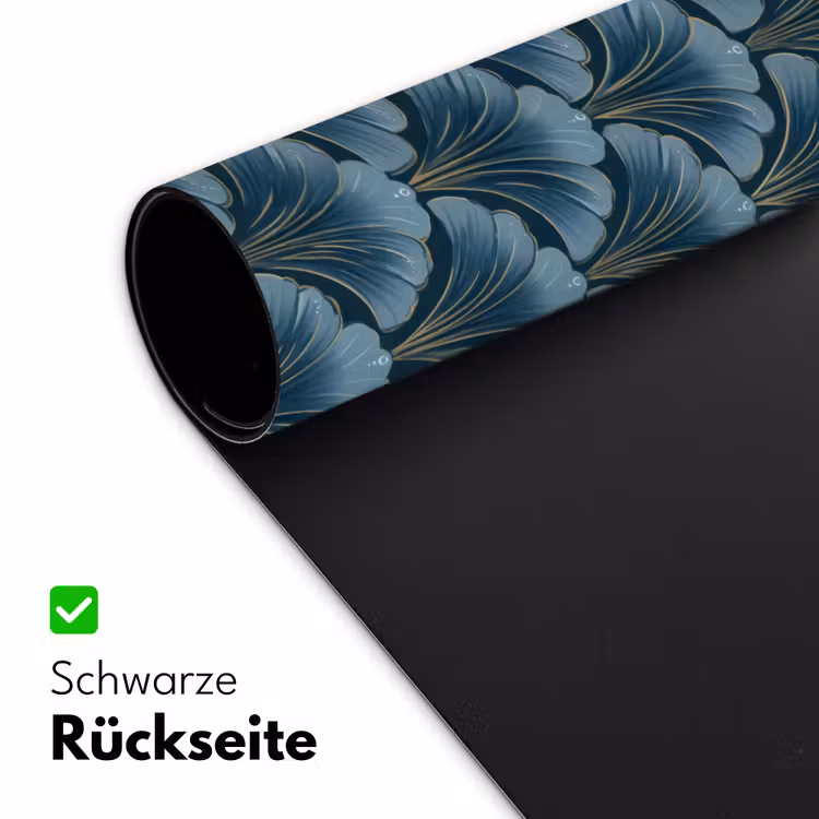 Patroon - Ginkgoblad - Blauw Muismat XXL klein 681 -ysfeer2_duits