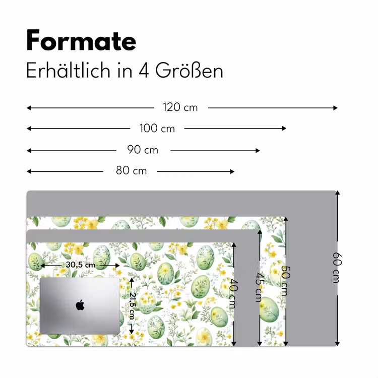 Patroon - Groen - Eieren Muismat XXL klein -ysfeer5_duits