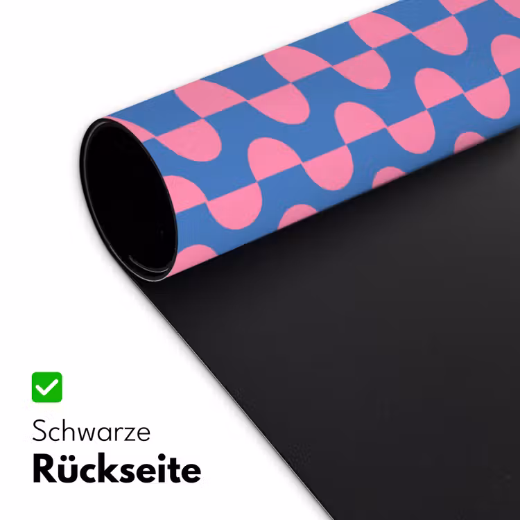 Schreibtischunterlage - Muster – Halbkreise – Abstrakt – Modern – Rosa – Blau — 2