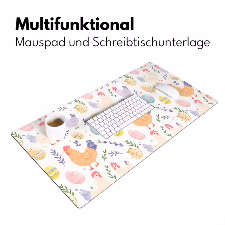 Patroon - Kip - Paaseieren Muismat XXL klein -ysfeer4_duits