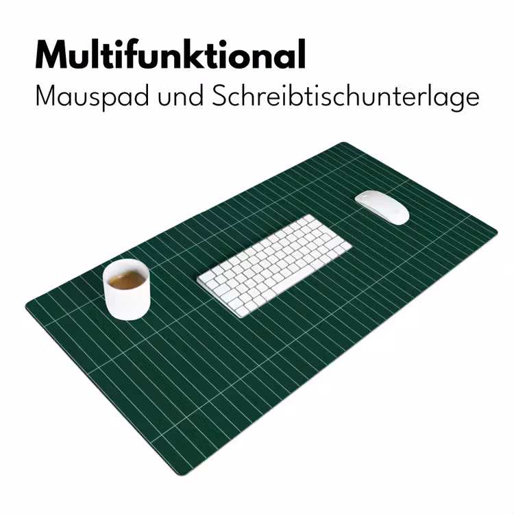 Patroon - Tegels - Donkergroen Muismat XXL klein 681 -ysfeer4_duits