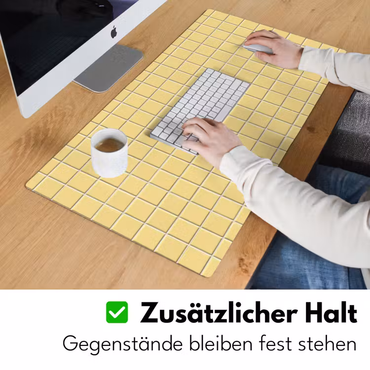 Patroon - Tegels - Geel Muismat XXL klein 681 -ysfeer3_duits
