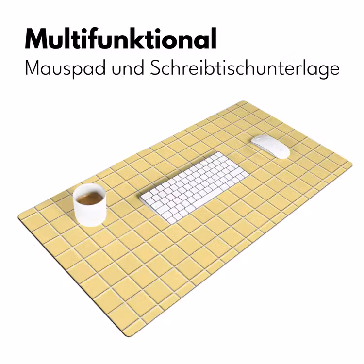 Patroon - Tegels - Geel Muismat XXL klein 681 -ysfeer4_duits