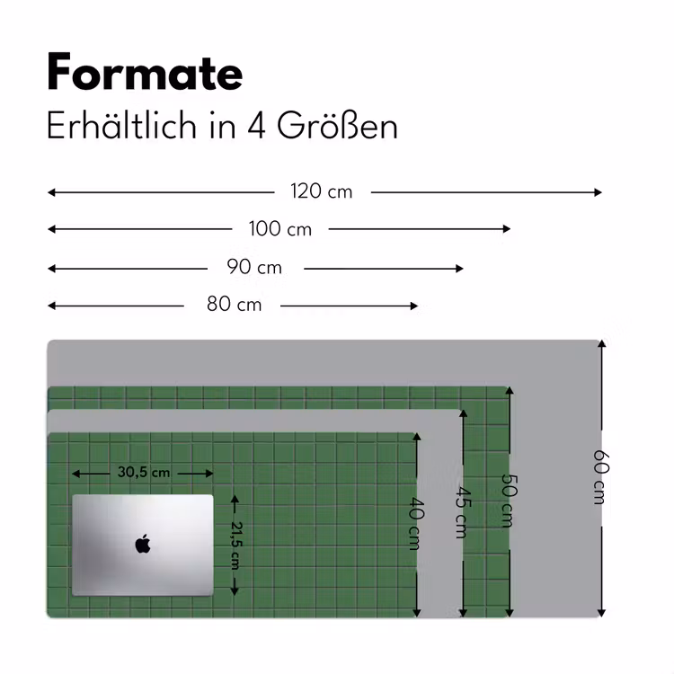 Patroon - Tegels - Groen Muismat XXL klein 681 -ysfeer5_duits