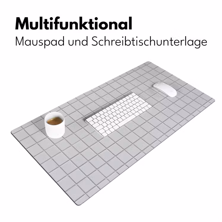 Patroon - Tegels - Licht - Grijs Muismat XXL klein 681 -ysfeer4_duits