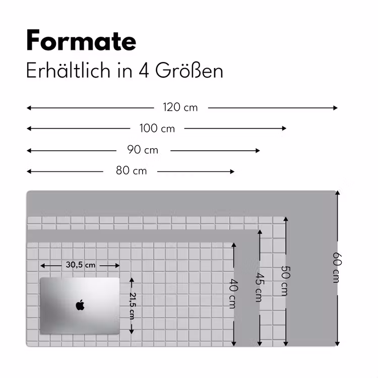 Patroon - Tegels - Licht - Grijs Muismat XXL klein 681 -ysfeer5_duits