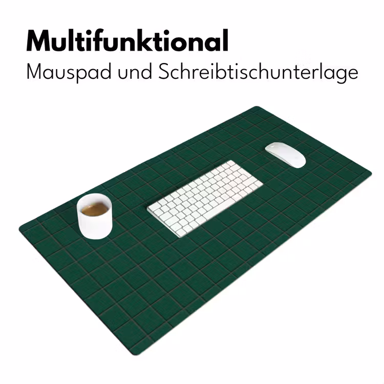 Patroon - Tegels - Dennen - Groen Muismat XXL klein 681 -ysfeer4_duits