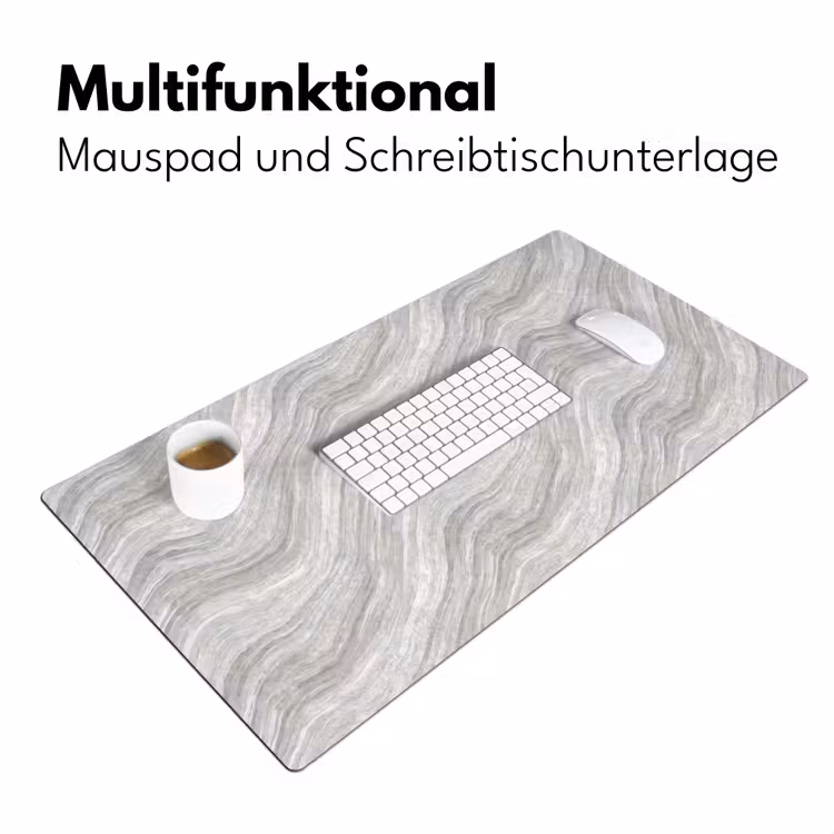 Patroon - Helder - Wit - Grijs Muismat XXL klein 681 -ysfeer4_duits