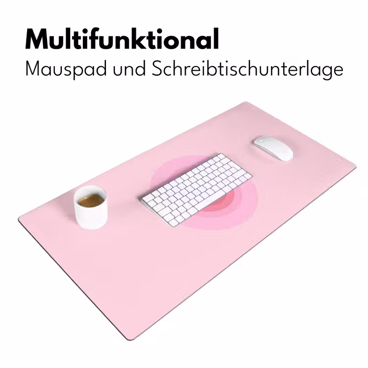 Schreibtischunterlage - Muster – Kreise – Abstrakt – Rosa – Modern - Patroon - Cirkels - Abstract - Roze - Modern Muismat XXL klein
