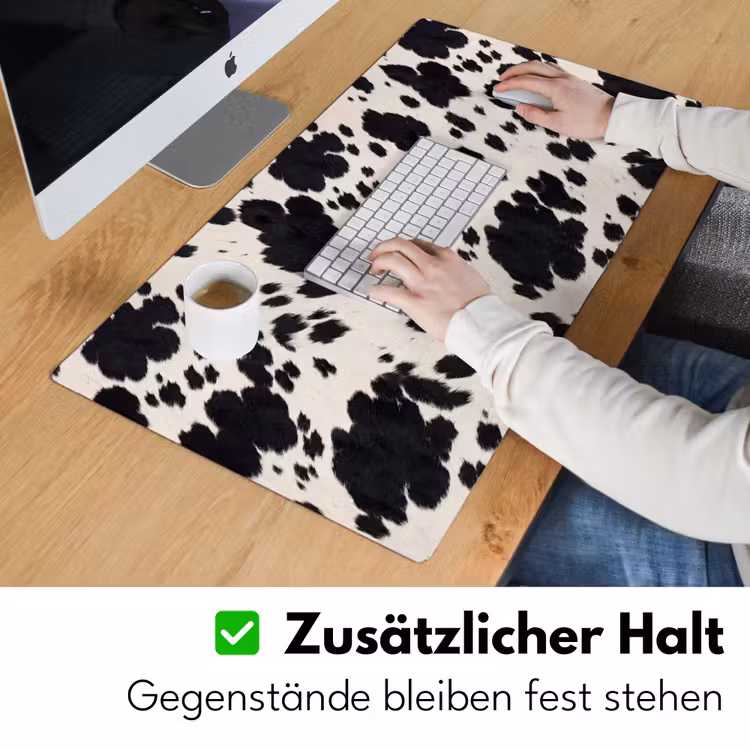 Patroon - Vacht - Zwart - Wit Muismat XXL klein -ysfeer3_duits