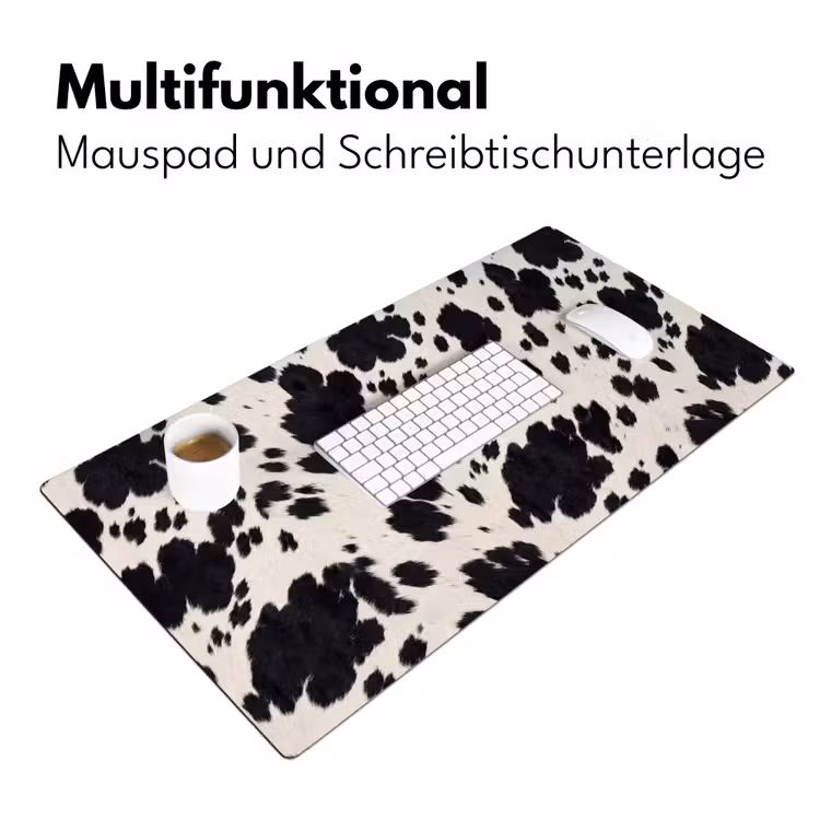 Patroon - Vacht - Zwart - Wit Muismat XXL klein -ysfeer4_duits
