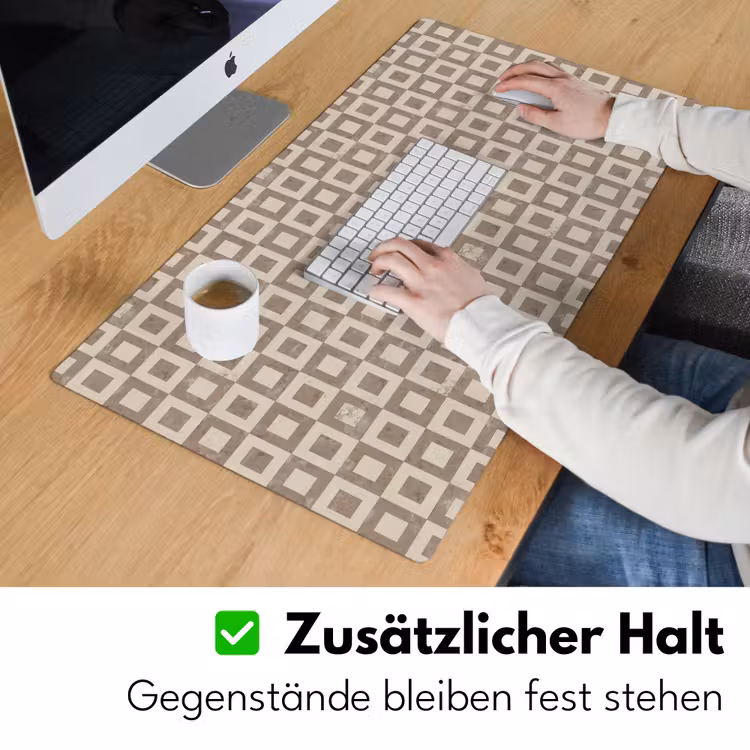 Patroon - Marmer - Beige Muismat XXL klein 681 -ysfeer3_duits