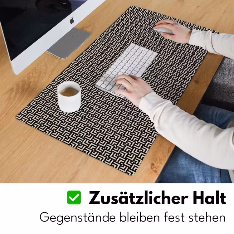 Patroon - Marmer - Zwart Muismat XXL klein 681 -ysfeer3_duits