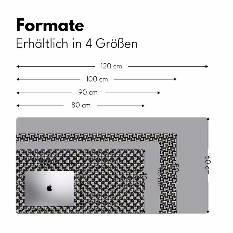 Patroon - Marmer - Zwart Muismat XXL klein 681 -ysfeer5_duits