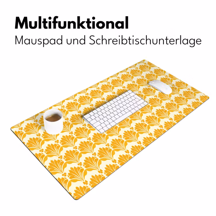 Patroon - Motief - Geel Muismat XXL klein 681 -ysfeer4_duits