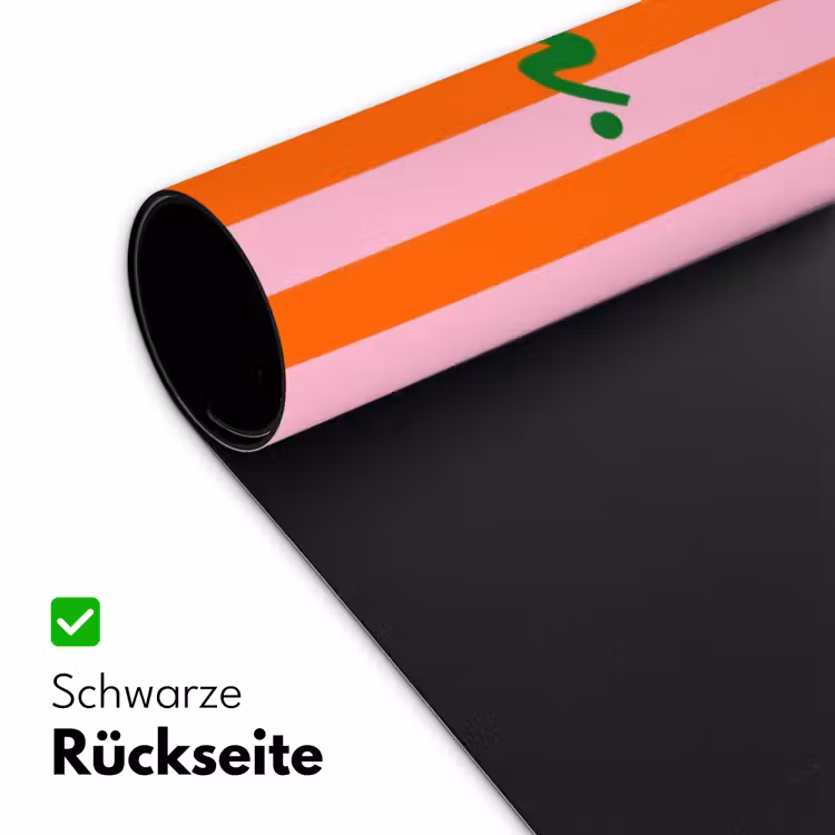 Patroon - Oranje - Fijn - Strepen Muismat XXL klein -ysfeer2_duits