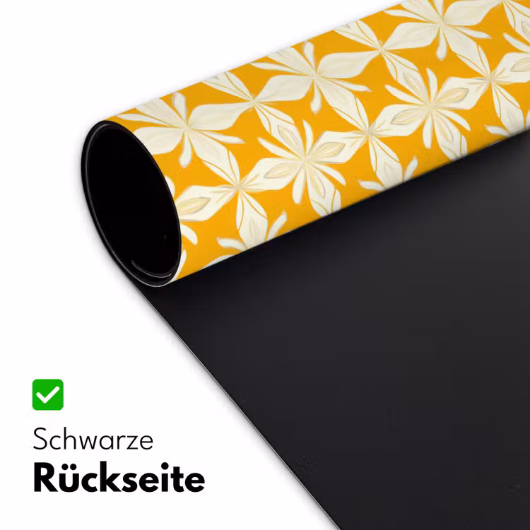 Patroon - Retro - Geel Muismat XXL klein 681 -ysfeer2_duits