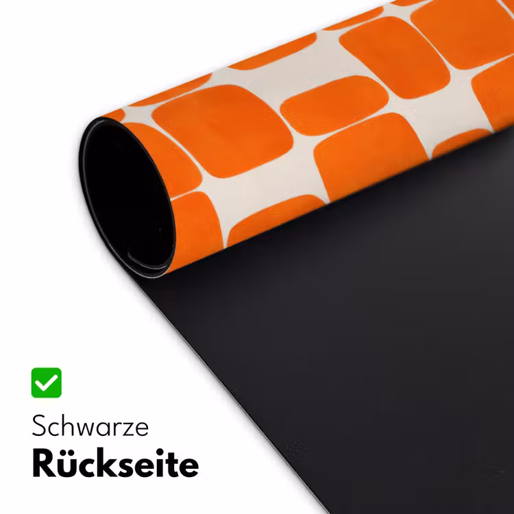 Patroon - Retro - Oranje Muismat XXL klein 681 -ysfeer2_duits