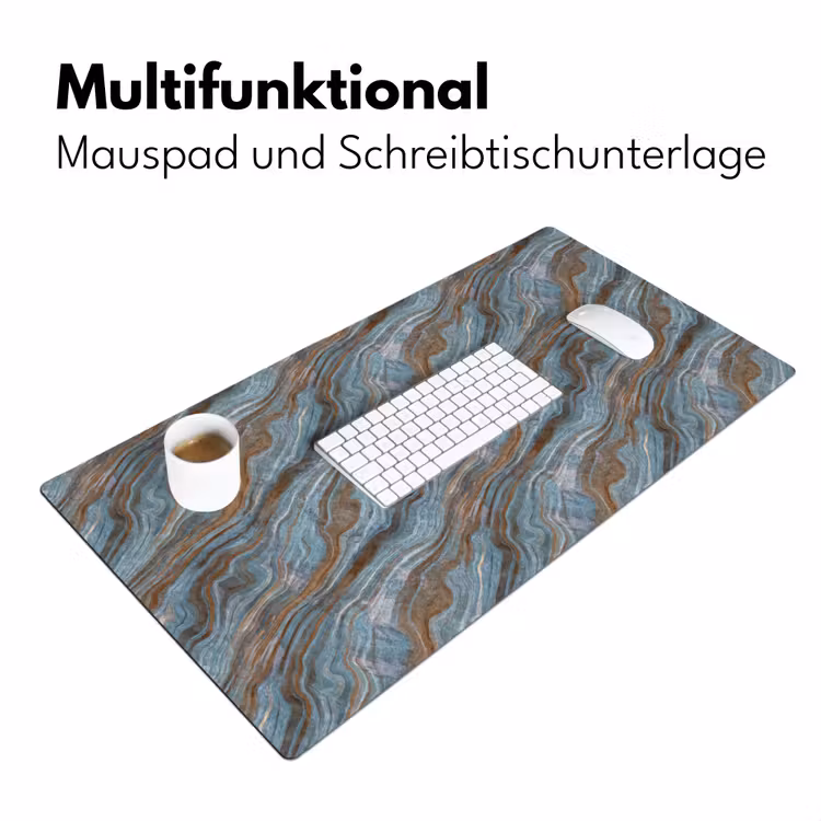 Patroon - Steen - Blauw Muismat XXL klein 681 -ysfeer4_duits