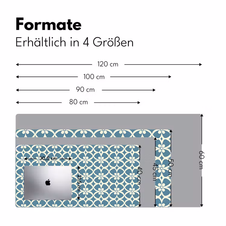 Patroon - Symmetrisch - Blauw Muismat XXL klein 681 -ysfeer5_duits