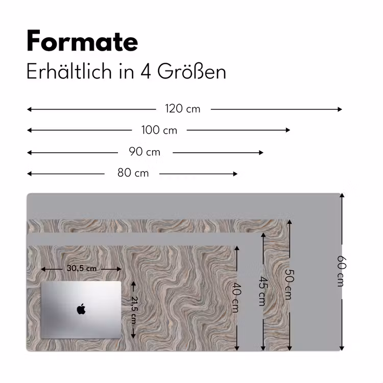 Patroon - Textuur - Grijs Muismat XXL klein 681 -ysfeer5_duits