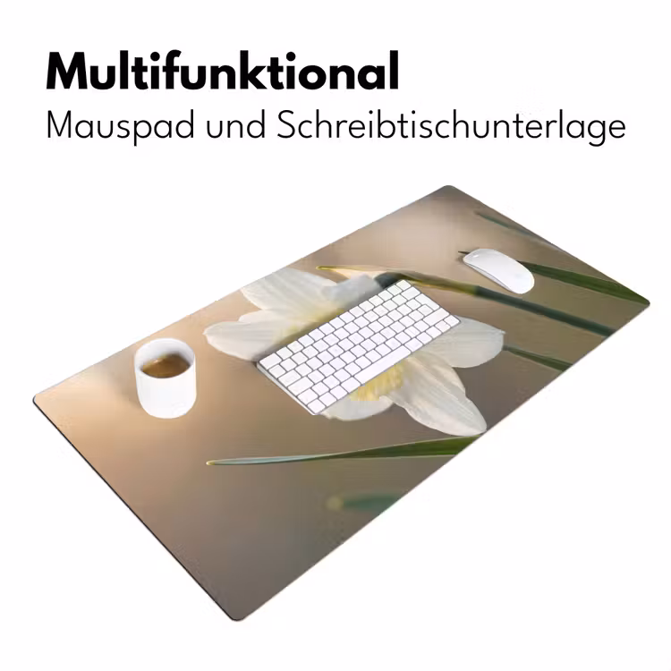 Narcis - Bloem - Minimalistisch Muismat XXL klein -ysfeer4_duits