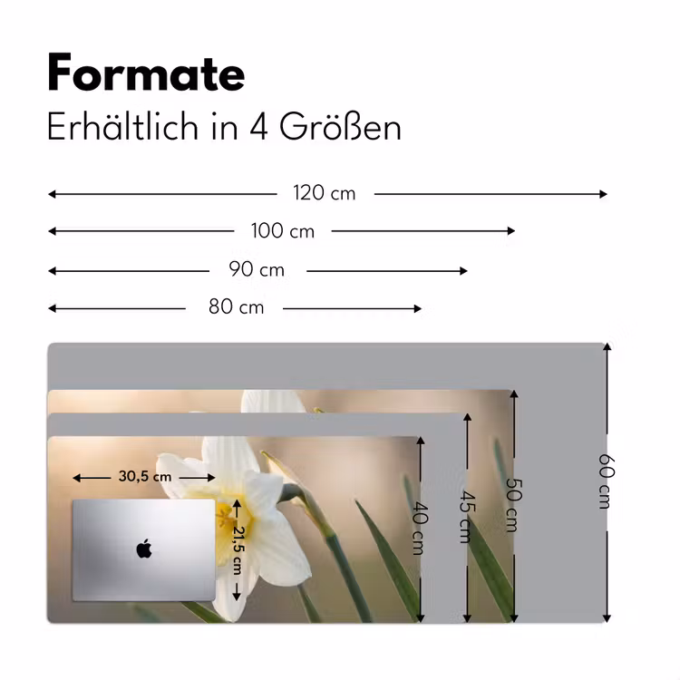 Narcis - Bloem - Minimalistisch Muismat XXL klein -ysfeer5_duits
